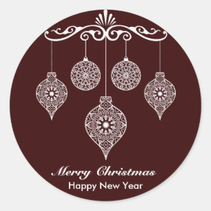Personalisiertes Weihnachtsdesign Runder Aufkleber