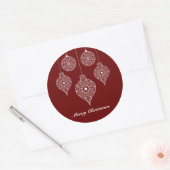 Personalisiertes Weihnachtsdesign Runder Aufkleber (Umschlag)