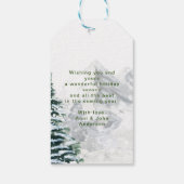 Personalisiertes Weihnachtsdesigngeschenkung Geschenkanhänger (Rückseite)