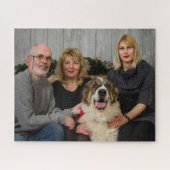 Personalisiertes Weihnachtsfamilien-Foto 520 PC Pu Puzzle (Horizontal)