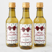 Personalisiertes Weihnachtsfeier-Mitbringsel Weinetikett (Flaschen)