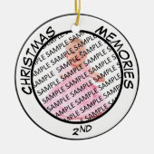 Personalisiertes Weihnachtsfeiertag Keramik Ornament (Vorne)