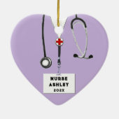 Personalisiertes Weihnachtsfest 2022 Keramik Ornament (Hinten)