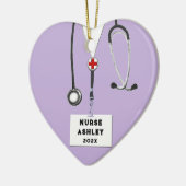 Personalisiertes Weihnachtsfest 2022 Keramik Ornament (Links)