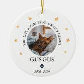 Personalisiertes Weihnachtsfest-Foto für Haustiere Keramik Ornament (Vorne)