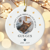 Personalisiertes Weihnachtsfest-Foto für Haustiere Keramik Ornament