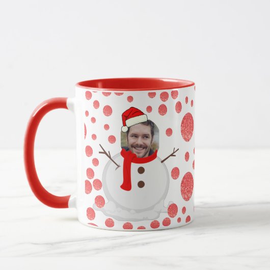 Personalisiertes Weihnachtsfest Foto Kaffee Tasse (Links)