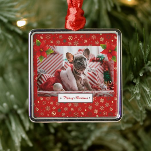 Personalisiertes Weihnachtsfest-Foto Ornament Aus Metall (Baum)