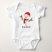 Personalisiertes Weihnachtsfest Funny Snowman Baby Strampler (Vorderseite)