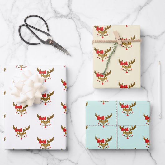 Personalisiertes Weihnachtsfest Geschenkpapier Set (Vorderseite)