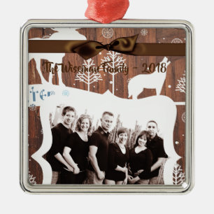 Personalisiertes Weihnachtsfest im FOTO Ornament Aus Metall