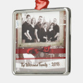 Personalisiertes Weihnachtsfest im FOTO Ornament Aus Metall (Links)