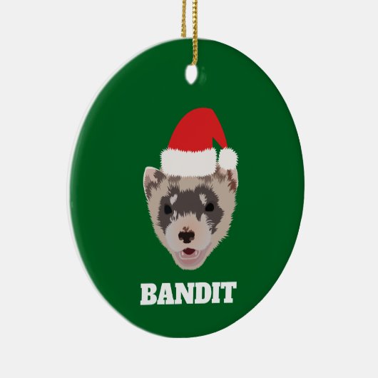 Personalisiertes Weihnachtsfest Keramik Ornament (Rechts)