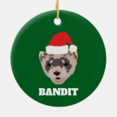 Personalisiertes Weihnachtsfest Keramik Ornament (Hinten)