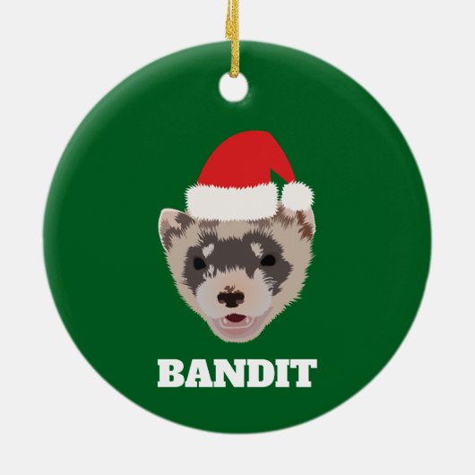 Personalisiertes Weihnachtsfest Keramik Ornament (Hinten)