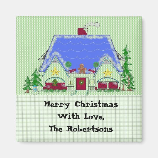 Personalisiertes Weihnachtsfest Magnet (Vorne)