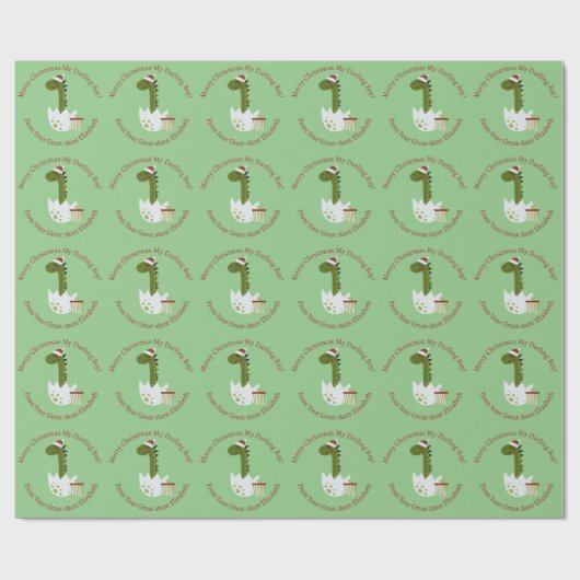 Personalisiertes Weihnachtsfest mit Geschenk Geschenkpapier (Flach)