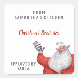 Personalisiertes Weihnachtsfest Quadratischer Aufkleber