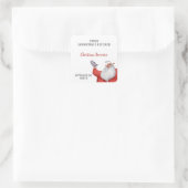 Personalisiertes Weihnachtsfest Quadratischer Aufkleber (Tasche)