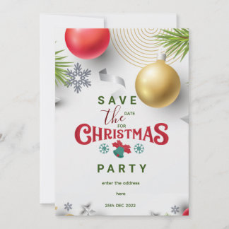 Personalisiertes Weihnachtsfest Save the Date Einladung