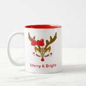 Personalisiertes Weihnachtsfest Zweifarbige Tasse (Links)