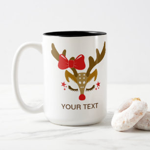 Personalisiertes Weihnachtsfest Zweifarbige Tasse