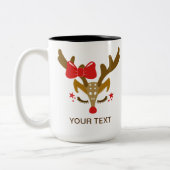 Personalisiertes Weihnachtsfest Zweifarbige Tasse (Links)