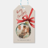Personalisiertes Weihnachtsfoto Geschenkanhänger (Vorderseite)