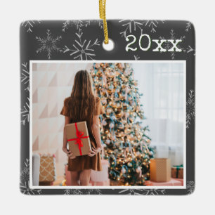 Personalisiertes Weihnachtsfoto Keramikornament