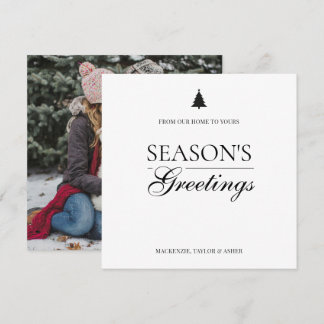 Personalisiertes Weihnachtsfoto und Text Einfach Feiertagskarte