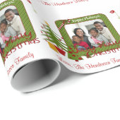 Personalisiertes WeihnachtsFoto-Verpackungs-Papier Geschenkpapier (Rolleneckpunkt)