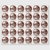 Personalisiertes WeihnachtsFoto-Verpackungs-Papier Geschenkpapier (Flach)