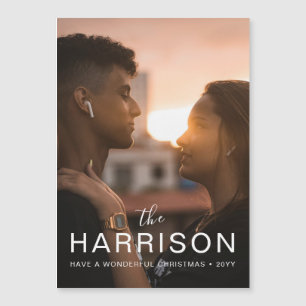 Personalisiertes Weihnachtsfoto Weihnachtsgedenken Magnetkarte