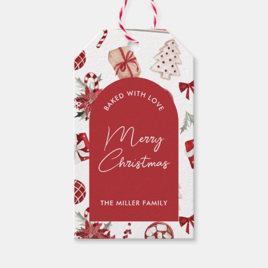Personalisiertes Weihnachtsgebäck Backen Geschenkanhänger (Vorderseite)