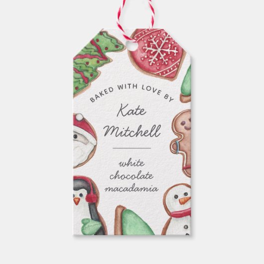 Personalisiertes Weihnachtsgebäck Backen Geschenkanhänger (Vorderseite)