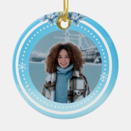 Personalisiertes Weihnachtsgebäck Foto Keramik Ornament
