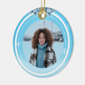 Personalisiertes Weihnachtsgebäck Foto Keramik Ornament (Links)