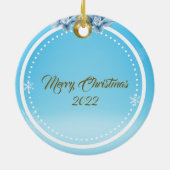 Personalisiertes Weihnachtsgebäck Foto Keramik Ornament (Hinten)