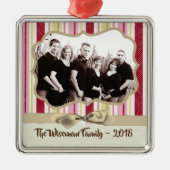 Personalisiertes Weihnachtsgebäck FOTO Ornament Aus Metall (Vorne)
