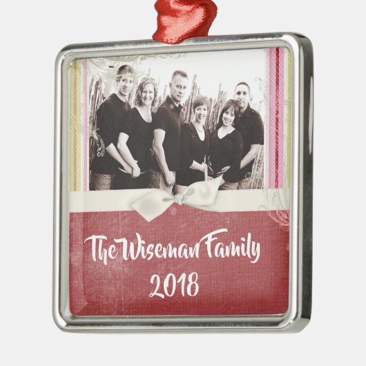 Personalisiertes Weihnachtsgebäck FOTO Ornament Aus Metall (Links)