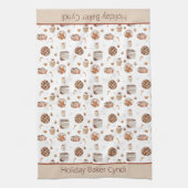 Personalisiertes Weihnachtsgebäck Geschirrtuch (Vertikal)