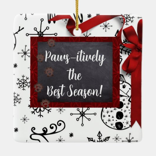 Personalisiertes Weihnachtsgebäck Keramikornament (Rückseite)