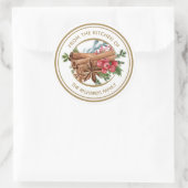 Personalisiertes Weihnachtsgebäck Runder Aufkleber (Tasche)