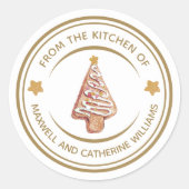 Personalisiertes Weihnachtsgebäck Runder Aufkleber (Vorderseite)