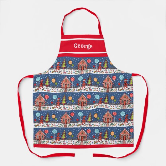 Personalisiertes Weihnachtsgebäck Schürze (Vorderseite)