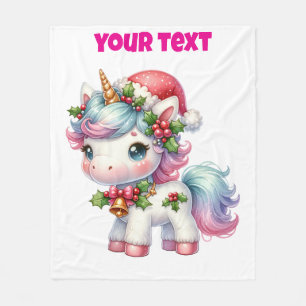 Personalisiertes Weihnachtsgebäck Unicorn Fleece B