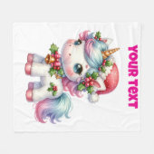Personalisiertes Weihnachtsgebäck Unicorn Fleece B (Vorderseite (Horizontal))