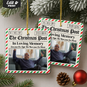 Personalisiertes Weihnachtsgedenken-Geschenk, In L Keramikornament