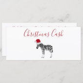 Personalisiertes Weihnachtsgeld Funny Zebra (Vorne/Hinten)