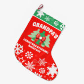 Personalisiertes Weihnachtsgeschenk des Opa Großer Weihnachtsstrumpf (Vorderansicht (hängend))